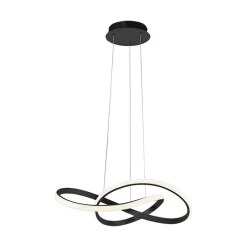 Hanglamp zwart 57 cm 3-staps dimbaar incl. LED - Viola Due