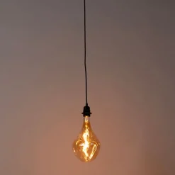 Hanglamp zwart dimbaar incl. LED goud dimbaar - Cava Luxe