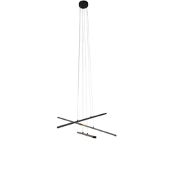 Hanglamp zwart incl. LED 3-staps dimbaar 3-lichts - Jolanta