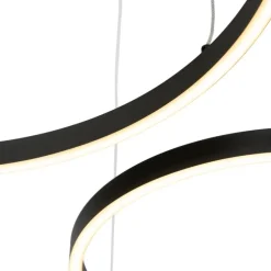 Hanglamp zwart incl. LED 3-staps dimbaar 3-lichts - Anello