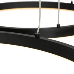 Hanglamp zwart incl. LED 3-staps dimbaar 3-lichts - Anello