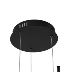 Hanglamp zwart incl. LED 3-staps dimbaar 3-lichts - Anello