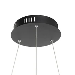 Hanglamp zwart incl. LED 3-staps dimbaar 3-lichts - Rondas