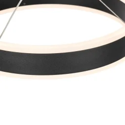 Hanglamp zwart langwerpig incl. LED 3-staps dimbaar 3-lichts - Lyani