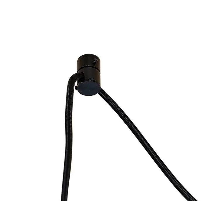 Hanglamp zwart 2-lichts incl. LED spiegel goud dimmable - Cava