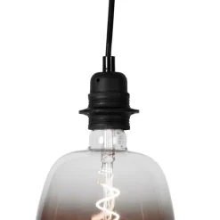 Hanglamp zwart 3-lichts incl. LED mix smoke dimbaar - Cava Luxe