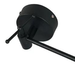 Hanglamp zwart met dubbele velours lampenkap groen met gouden binnenkant - Blitz