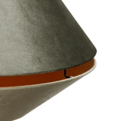 Hanglamp zwart met dubbele velours lampenkap groen met gouden binnenkant - Combi 1