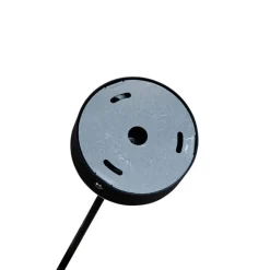 Hanglamp zwart met dubbele velours lampenkap blad dessin en beige - Blitz