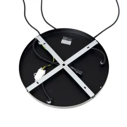 Hanglamp zwart met goud en smoke glas incl. 3 PUCC - Zuzanna