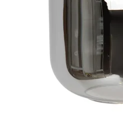 Hanglamp zwart met goud en smoke glas incl. 3 PUCC - Zuzanna