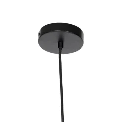 Hanglamp zwart met goud en smoke glas incl. PUCC - Zuzanna