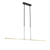 Hanglamp zwart met goud incl. LED dimbaar - Bold
