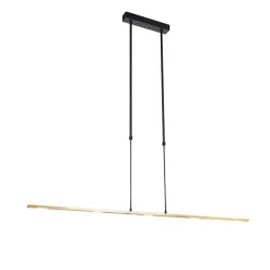 Hanglamp zwart met goud incl. LED dimbaar - Bold