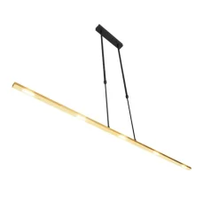 Hanglamp zwart met goud incl. LED dimbaar - Bold