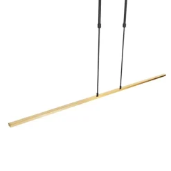 Hanglamp zwart met goud incl. LED dimbaar - Bold