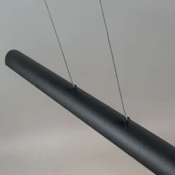 Hanglamp zwart met gouden binnenkant incl. LED - Balo 4