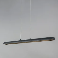 Hanglamp zwart met gouden binnenkant incl. LED - Balo 4