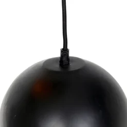 Hanglamp zwart met gouden binnenkant 7-lichts - Crooked Cluster