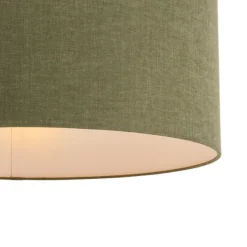 Hanglamp zwart met groene kap 50 cm - Combi 1