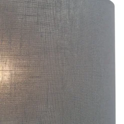 Hanglamp zwart met kap 35 cm donkergrijs verstelbaar - Blitz