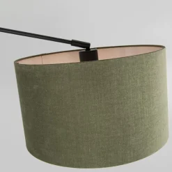 Hanglamp zwart met kap 35 cm groen verstelbaar 2-lichts - Blitz