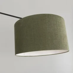Hanglamp zwart met kap 35 cm groen verstelbaar 2-lichts - Blitz