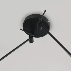 Hanglamp zwart met kap 35 cm groen verstelbaar 2-lichts - Blitz