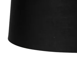 Hanglamp zwart met katoenen kappen zwart met goud 35 cm 2-lichts - Blitz