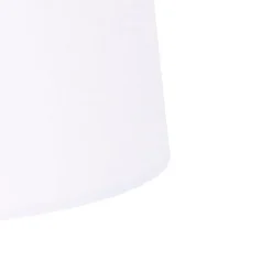 Hanglamp zwart met linnen kap wit 35 cm - Blitz