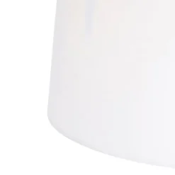 Hanglamp zwart met linnen kappen wit 35 cm 2-lichts - Blitz