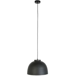 Hanglamp zwart met messing binnenkant 40 cm - Hoodi