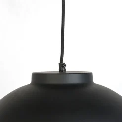 Hanglamp zwart met messing binnenkant 40 cm - Hoodi