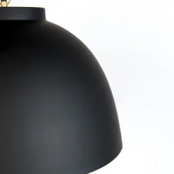 Hanglamp zwart met messing binnenkant 60 cm - Hoodi