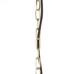 Hanglamp zwart met messing binnenkant 60 cm - Hoodi