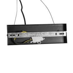 Hanglamp zwart met opaal glas 8-lichts langwerpig - Uvas