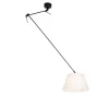 Hanglamp zwart met plisse kap 35cm crème - Blitz