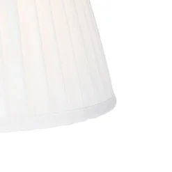 Hanglamp zwart met plisse kap 35cm crème - Blitz