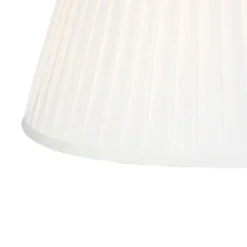 Hanglamp zwart met plisse kappen crème 35 cm 2-lichts - Blitz