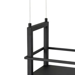 Hanglamp zwart met rek incl. LED 3-staps dimbaar - Cage Rack