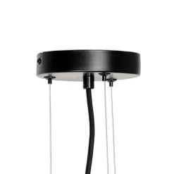 Hanglamp zwart met smoke en helder glas 13-lichts - Bonnie