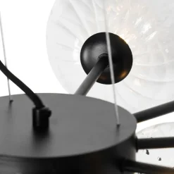 Hanglamp zwart met smoke en helder glas 13-lichts - Bonnie