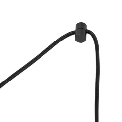 Hanglamp zwart met stekker incl. PS160 goud dimbaar- Cavalux