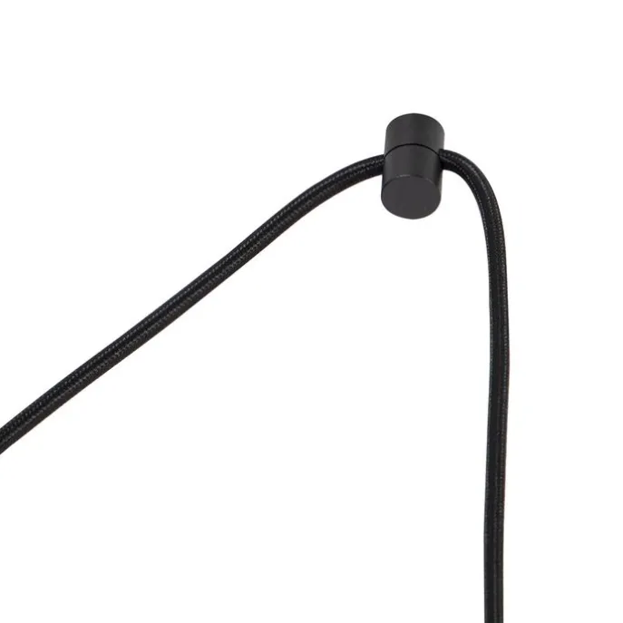 Hanglamp zwart met stekker incl. PS160 goud dimbaar- Cavalux