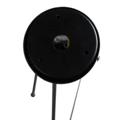 Hanglamp zwart met velours kap blauw met goud 35 cm - Blitz