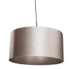 Hanglamp zwart met velours kap taupe 50cm - Combi 1