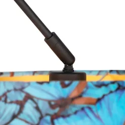 Hanglamp zwart met velours kap vlinders met goud 35 cm - Blitz