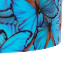 Hanglamp zwart met velours kap vlinders met goud 35 cm - Blitz