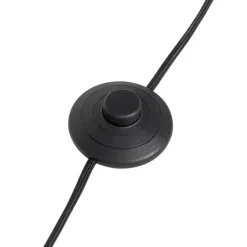 Hanglamp zwart met voetschakelaar 3-lichts - Jeana Luxe