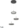 Hanglamp zwart rond incl. LED 3-staps dimbaar 3-lichts - Lyani